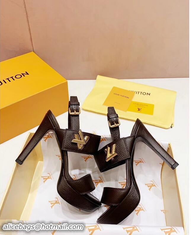 Good Looking Louis Vuitton Heel 10.5cm Platform 2cm Horizon Sandals LV94901 Coffee 2019