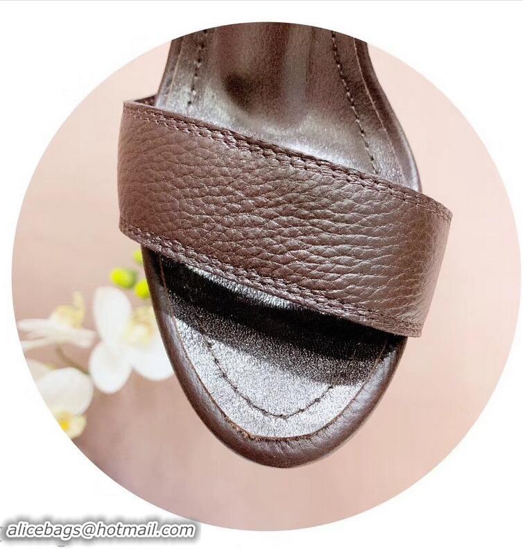 Good Looking Louis Vuitton Heel 10.5cm Platform 2cm Horizon Sandals LV94901 Coffee 2019