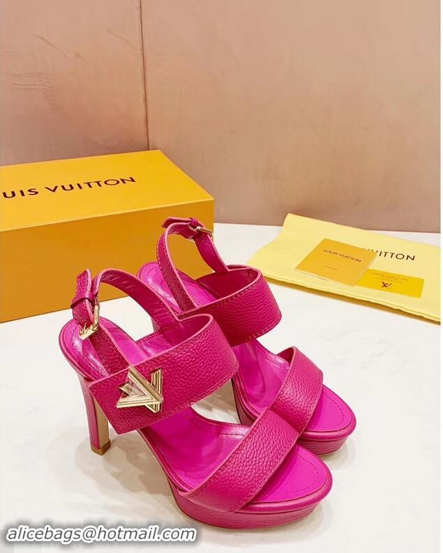 Best Product Louis Vuitton Heel 10.5cm Platform 2cm Horizon Sandals LV94901 Fuchsia 2019