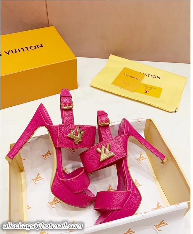 Best Product Louis Vuitton Heel 10.5cm Platform 2cm Horizon Sandals LV94901 Fuchsia 2019