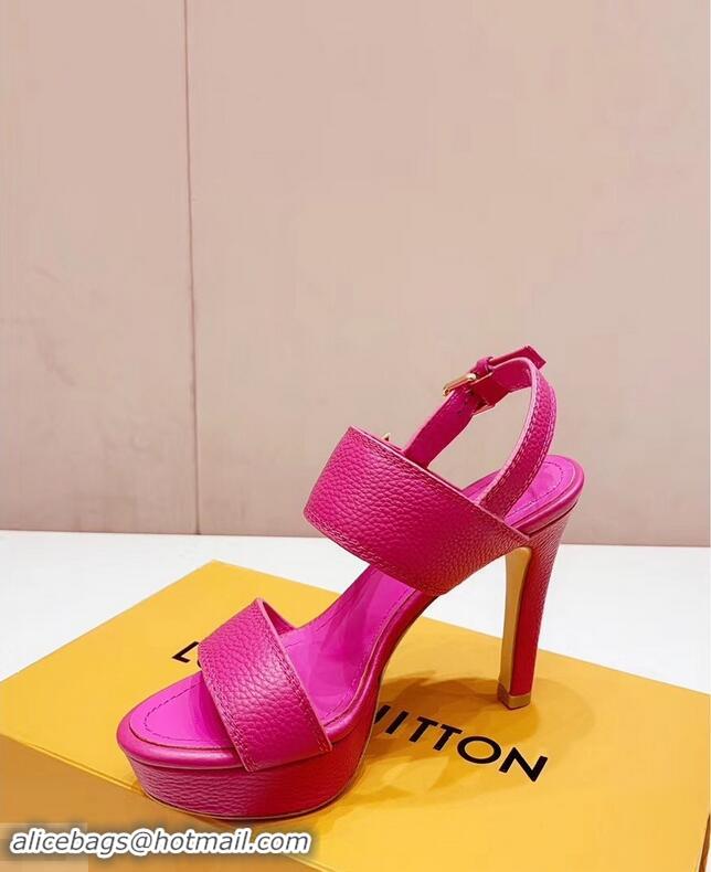 Best Product Louis Vuitton Heel 10.5cm Platform 2cm Horizon Sandals LV94901 Fuchsia 2019