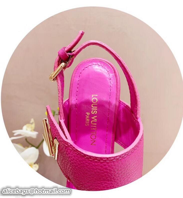 Best Product Louis Vuitton Heel 10.5cm Platform 2cm Horizon Sandals LV94901 Fuchsia 2019