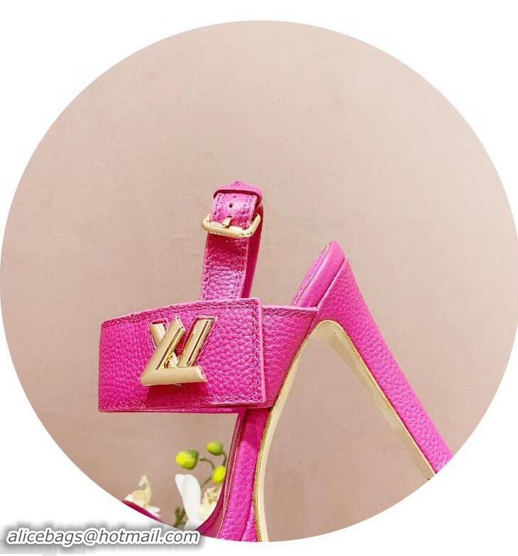 Best Product Louis Vuitton Heel 10.5cm Platform 2cm Horizon Sandals LV94901 Fuchsia 2019