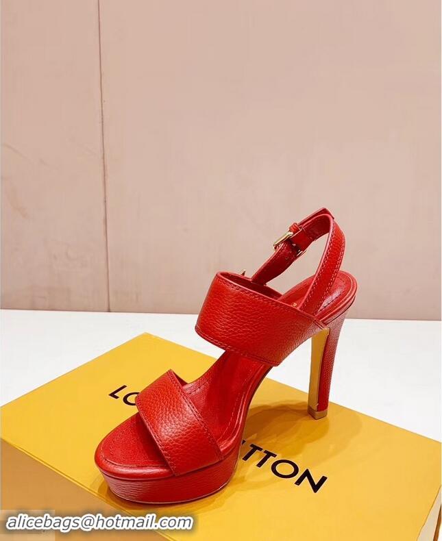 Lowest Price Louis Vuitton Heel 10.5cm Platform 2cm Horizon Sandals LV94901 Red 2019