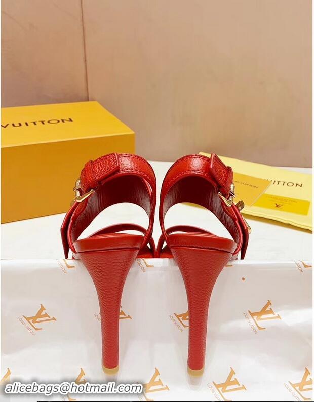 Lowest Price Louis Vuitton Heel 10.5cm Platform 2cm Horizon Sandals LV94901 Red 2019