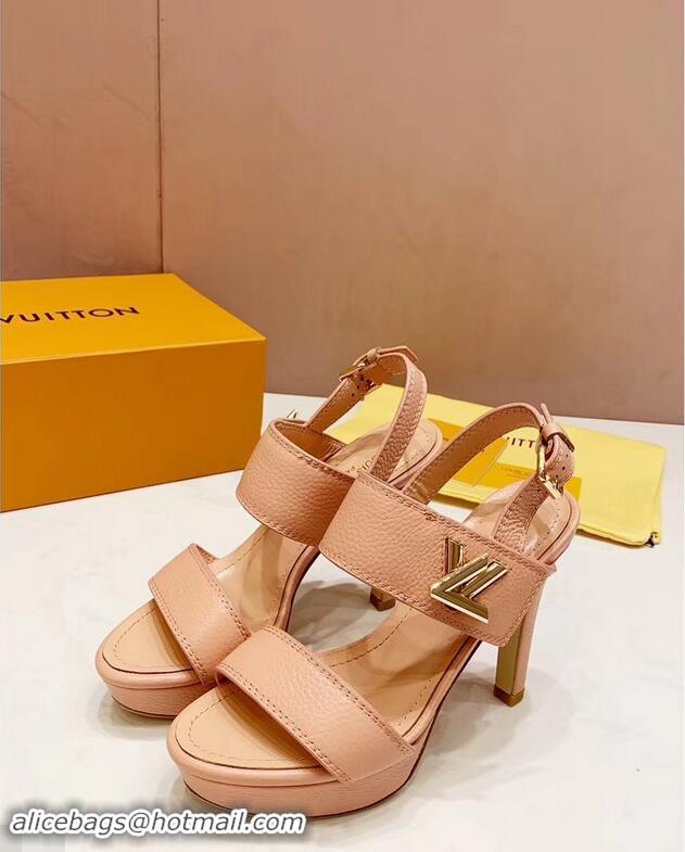 Low Cost Louis Vuitton Heel 10.5cm Platform 2cm Horizon Sandals LV94901 Nude Pink 2019