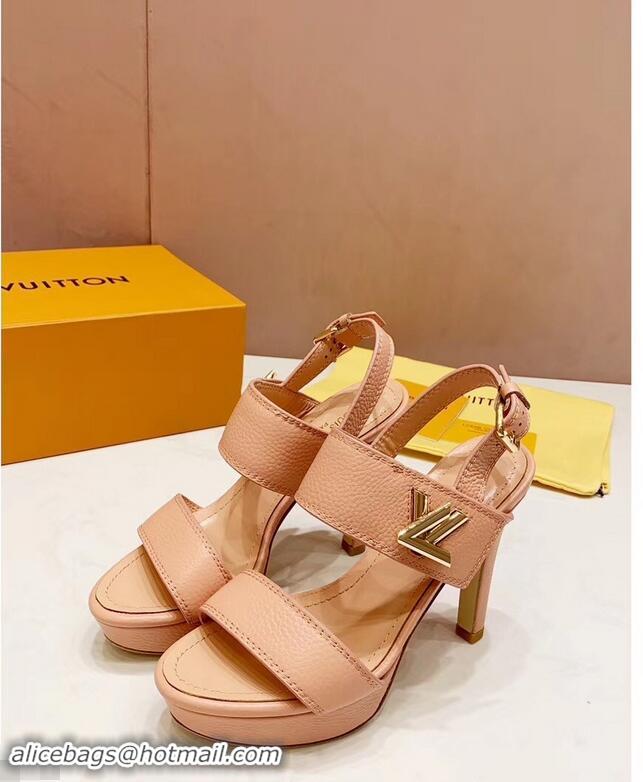 Low Cost Louis Vuitton Heel 10.5cm Platform 2cm Horizon Sandals LV94901 Nude Pink 2019