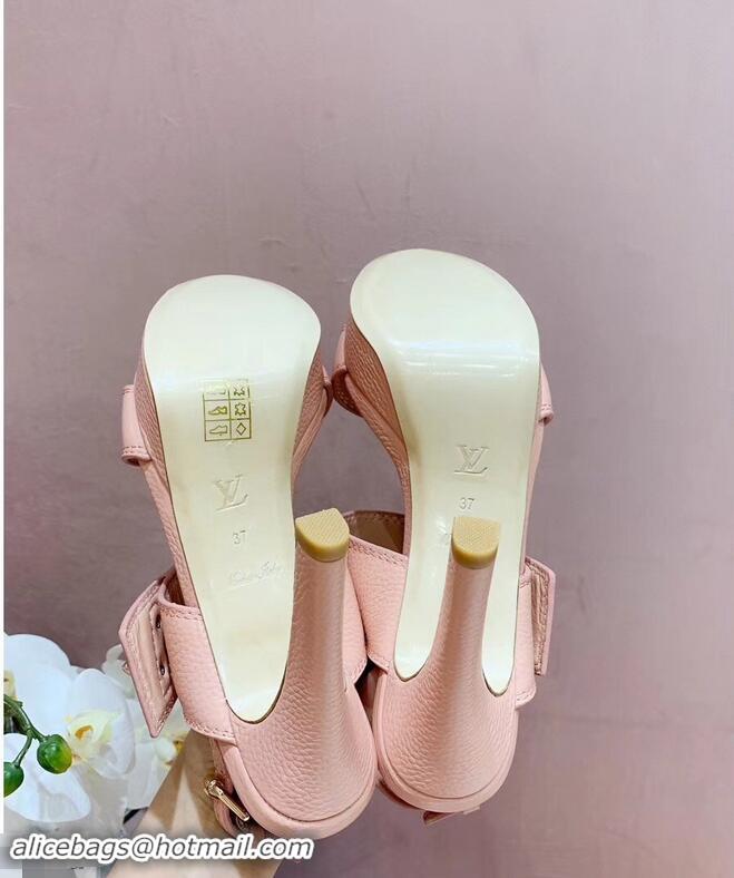 Low Cost Louis Vuitton Heel 10.5cm Platform 2cm Horizon Sandals LV94901 Nude Pink 2019