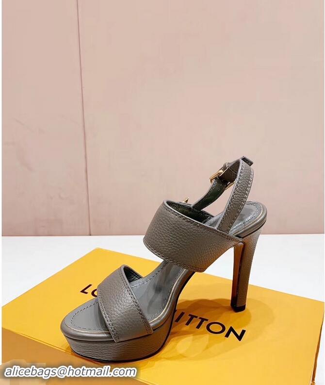 Good Quality Louis Vuitton Heel 10.5cm Platform 2cm Horizon Sandals LV94901 Gray 2019