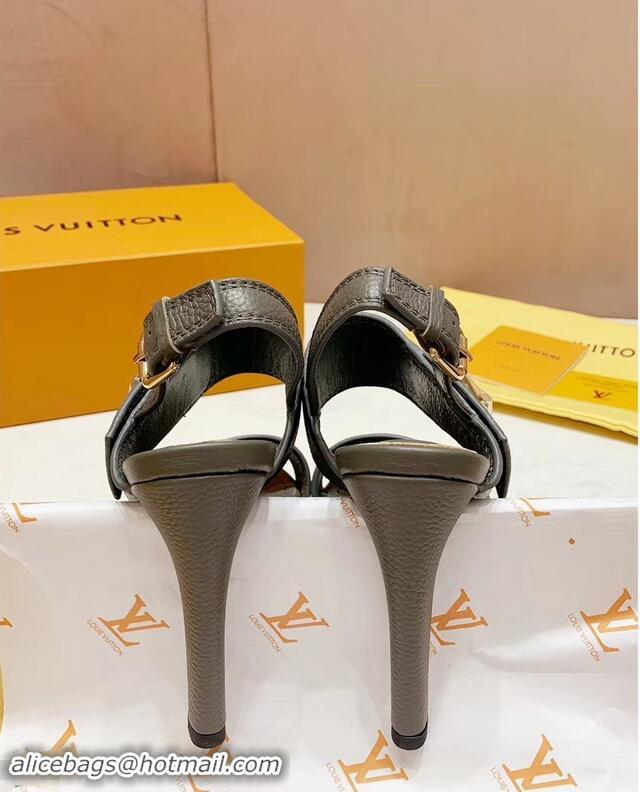 Good Quality Louis Vuitton Heel 10.5cm Platform 2cm Horizon Sandals LV94901 Gray 2019