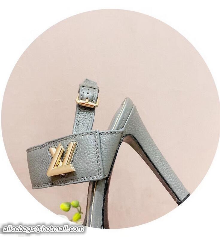 Good Quality Louis Vuitton Heel 10.5cm Platform 2cm Horizon Sandals LV94901 Gray 2019