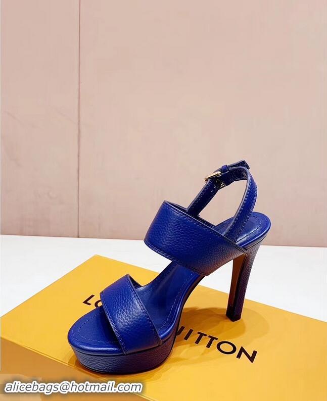 Cheapest Louis Vuitton Heel 10.5cm Platform 2cm Horizon Sandals LV94901 Blue 2019