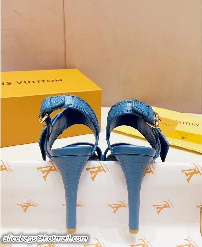 Faux Louis Vuitton Heel 10.5cm Platform 2cm Horizon Sandals LV94902 Denim Blue 2019