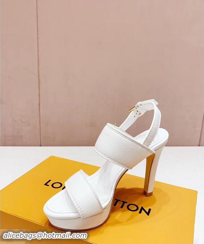 Buy Faux Louis Vuitton Heel 10.5cm Platform 2cm Horizon Sandals LV94902 White 2019