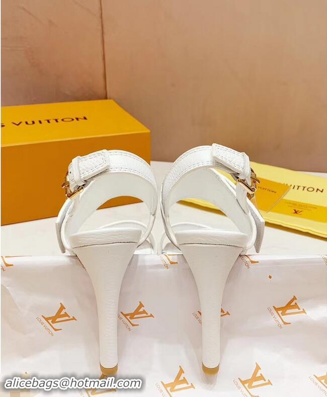 Buy Faux Louis Vuitton Heel 10.5cm Platform 2cm Horizon Sandals LV94902 White 2019