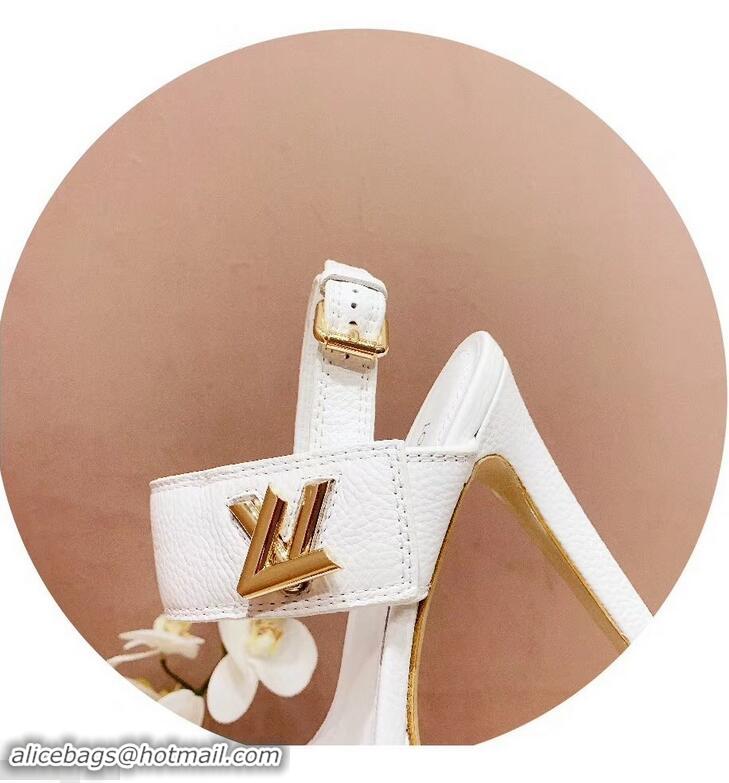 Buy Faux Louis Vuitton Heel 10.5cm Platform 2cm Horizon Sandals LV94902 White 2019