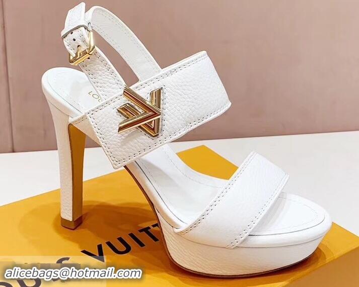 Buy Faux Louis Vuitton Heel 10.5cm Platform 2cm Horizon Sandals LV94902 White 2019