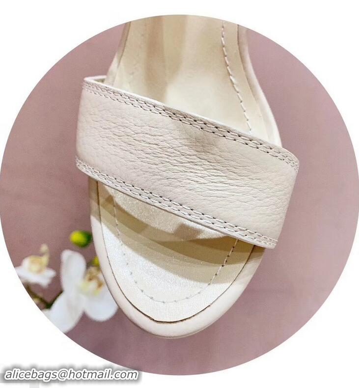 Cheapest Louis Vuitton Heel 10.5cm Platform 2cm Horizon Sandals LV94902 Creamy 2019