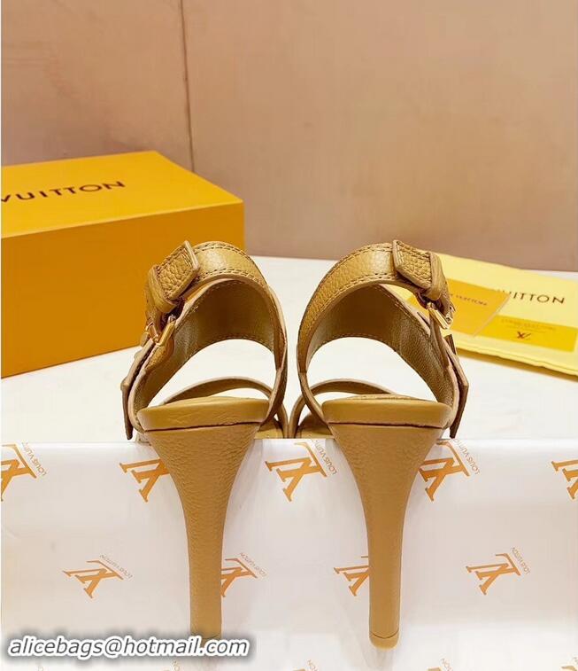 Good Taste Louis Vuitton Heel 10.5cm Platform 2cm Horizon Sandals LV94902 Apricot 2019