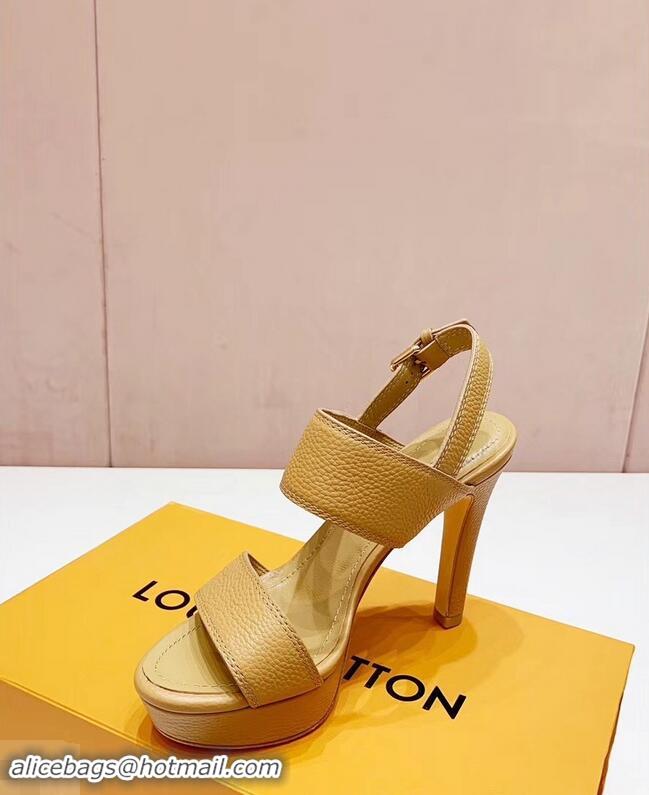 Good Taste Louis Vuitton Heel 10.5cm Platform 2cm Horizon Sandals LV94902 Apricot 2019