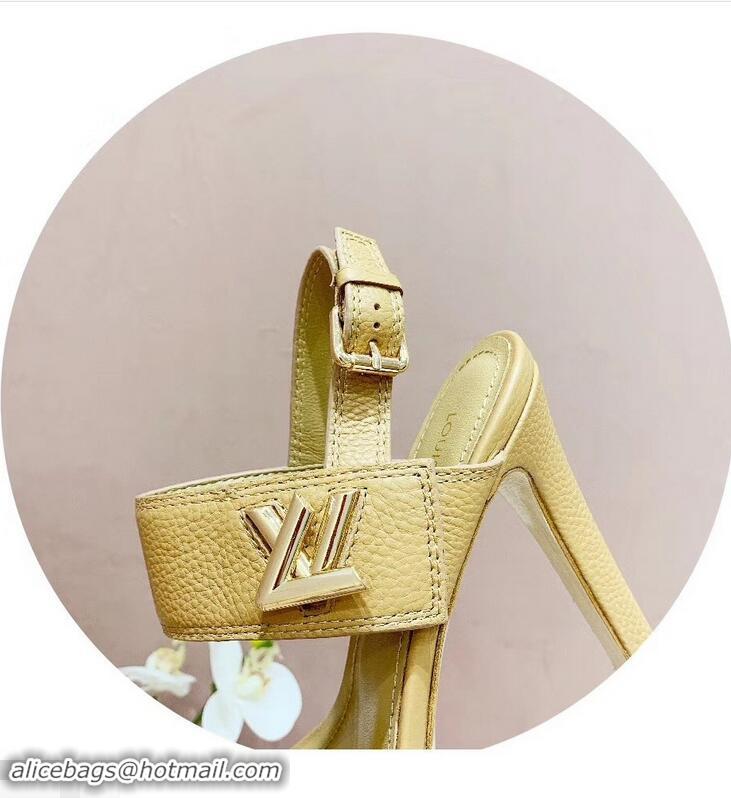 Good Taste Louis Vuitton Heel 10.5cm Platform 2cm Horizon Sandals LV94902 Apricot 2019