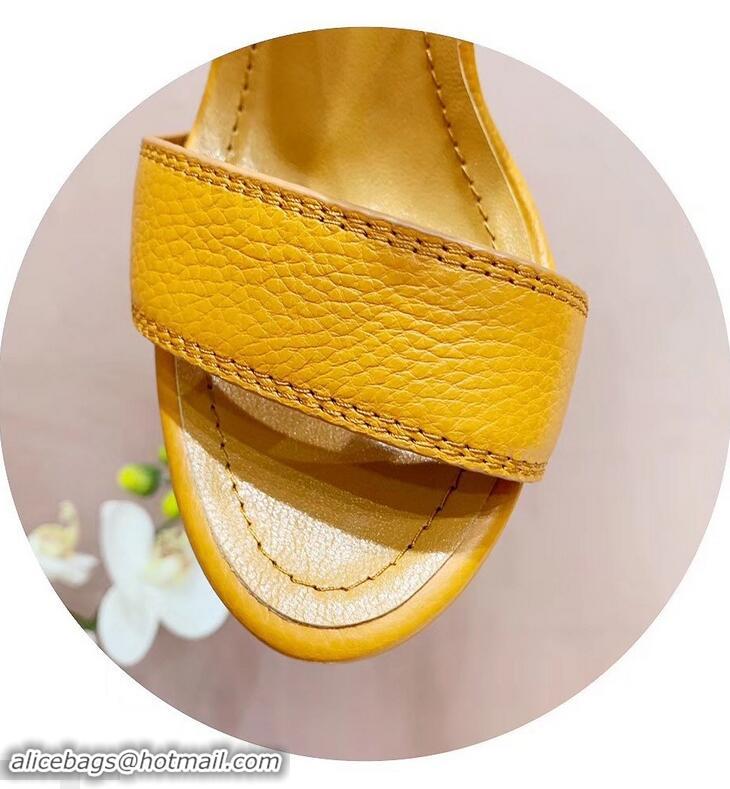 Imitation Louis Vuitton Heel 10.5cm Platform 2cm Horizon Sandals LV94902 Turmeric 2019