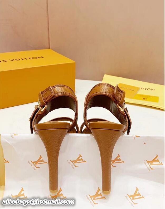 Faux Louis Vuitton Heel 10.5cm Platform 2cm Horizon Sandals LV94902 Caramel 2019