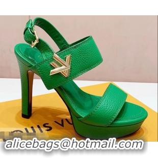 Reproduction Louis Vuitton Heel 10.5cm Platform 2cm Horizon Sandals LV94902 Green 2019