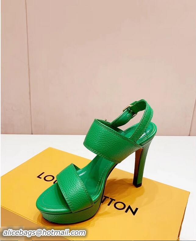 Reproduction Louis Vuitton Heel 10.5cm Platform 2cm Horizon Sandals LV94902 Green 2019