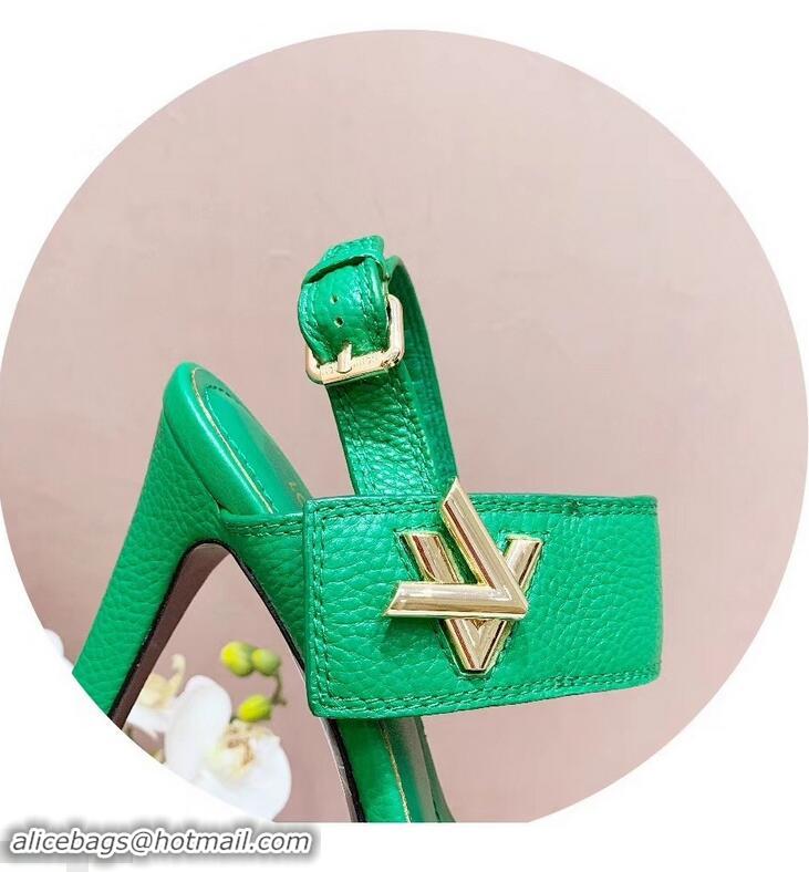 Reproduction Louis Vuitton Heel 10.5cm Platform 2cm Horizon Sandals LV94902 Green 2019