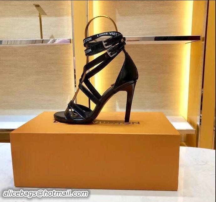 Top Sale Louis Vuitton Heel 10cm Call Back Sandals LV95602 Black 2019