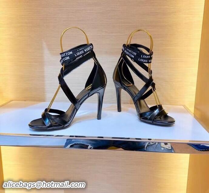 Top Sale Louis Vuitton Heel 10cm Call Back Sandals LV95602 Black 2019