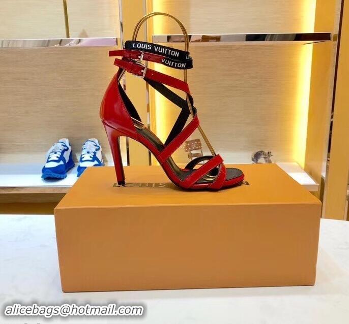 New Design Louis Vuitton Heel 10cm Call Back Sandals LV95602 Red 2019