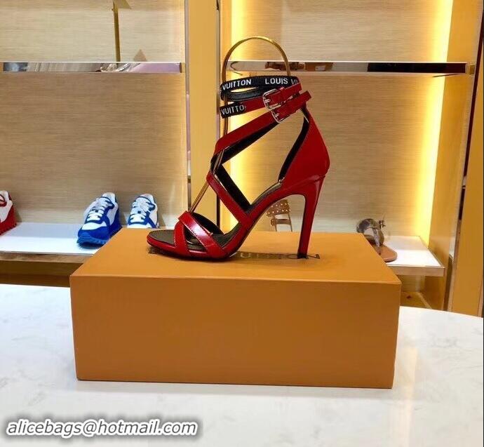 New Design Louis Vuitton Heel 10cm Call Back Sandals LV95602 Red 2019