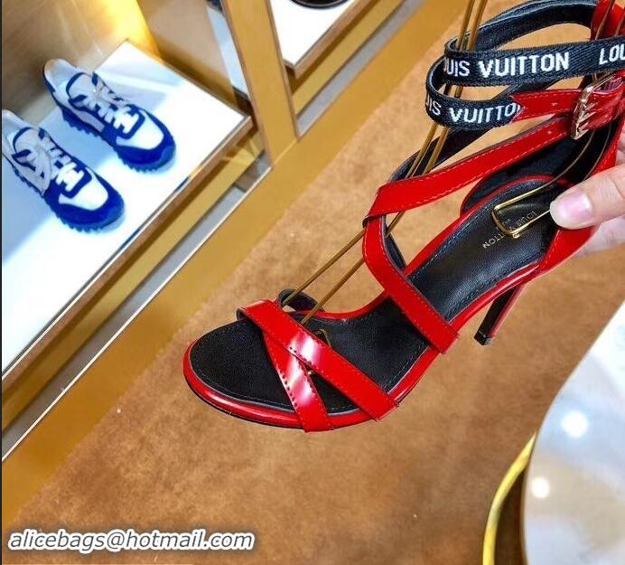 New Design Louis Vuitton Heel 10cm Call Back Sandals LV95602 Red 2019