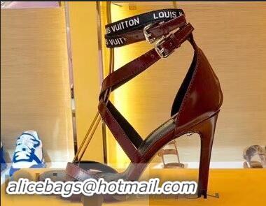 Hot Sell Louis Vuitton Heel 10cm Call Back Sandals LV95602 Burgundy 2019