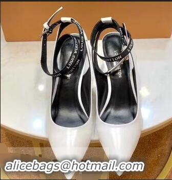 Promotion Louis Vuitton Heel 5cm Call Back Open Back Pumps LV95606 White 2019