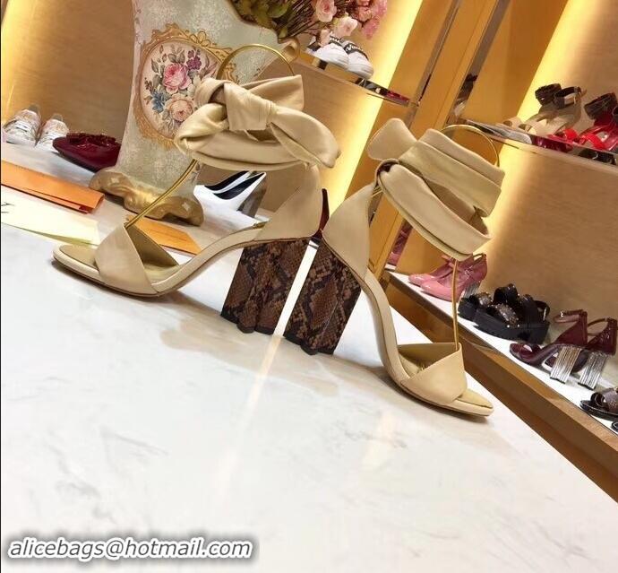 Low Price Louis Vuitton Heel 10cm Silhouette Sandals LV95608 Nude 2019