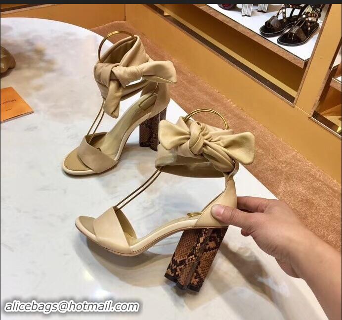 Low Price Louis Vuitton Heel 10cm Silhouette Sandals LV95608 Nude 2019