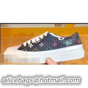 Promotion Louis Vuitton Monogram Denim Stellar Sneakers LV95610 Black 2019