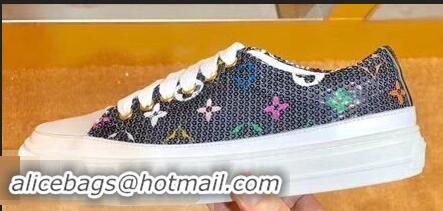 Promotion Louis Vuitton Monogram Denim Stellar Sneakers LV95610 Black 2019