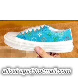 Low Cost Louis Vuitton Monogram Denim Stellar Sneakers LV95610 Turquoise 2019