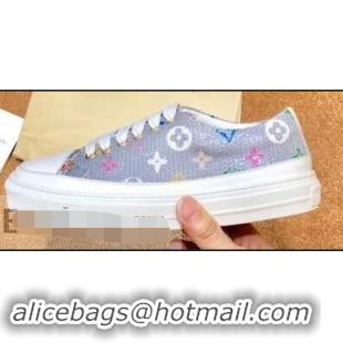 Top Grade Louis Vuitton Monogram Denim Stellar Sneakers LV95614 Silver 2019