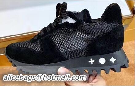 Shop Inexpensive Louis Vuitton LV Runner Sneakers LV95619 Black 2019