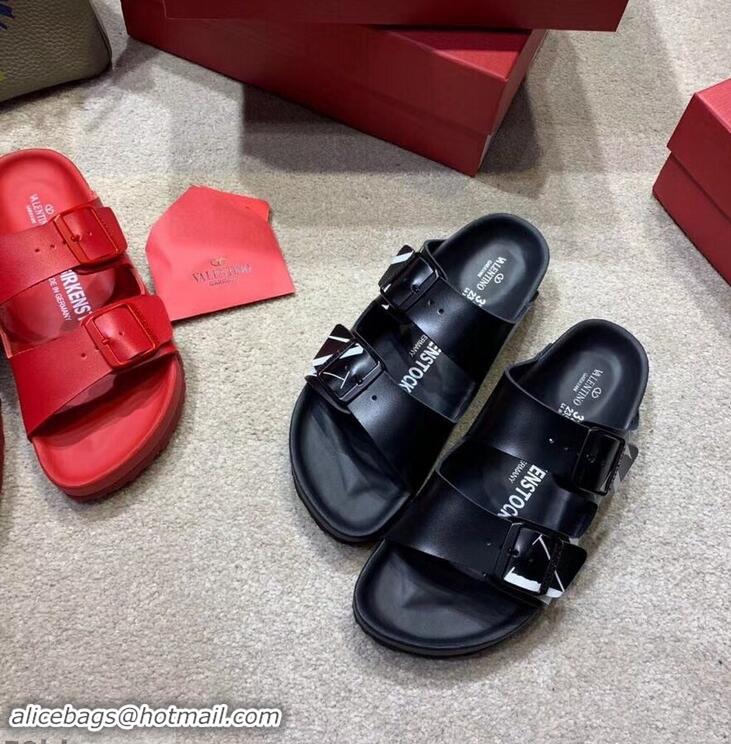 Buy Low Cost Valentino x Birkenstock Arizona Sandals VT96306 VLTN Black 2019