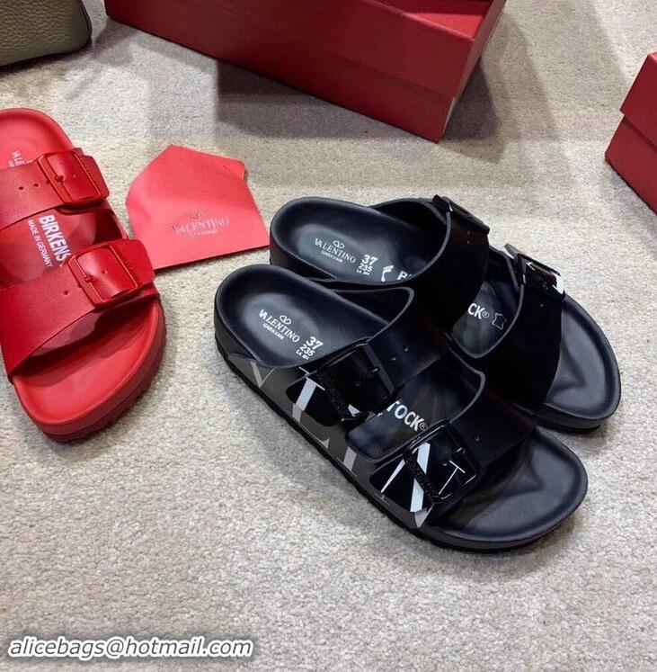 Buy Low Cost Valentino x Birkenstock Arizona Sandals VT96306 VLTN Black 2019