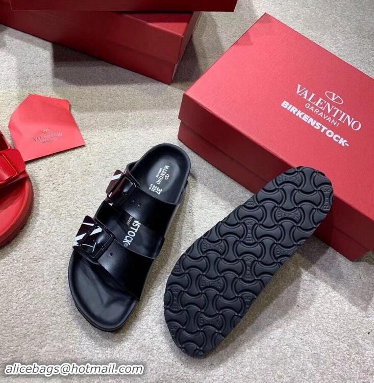 Buy Low Cost Valentino x Birkenstock Arizona Sandals VT96306 VLTN Black 2019