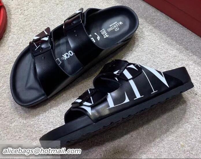 Buy Low Cost Valentino x Birkenstock Arizona Sandals VT96306 VLTN Black 2019