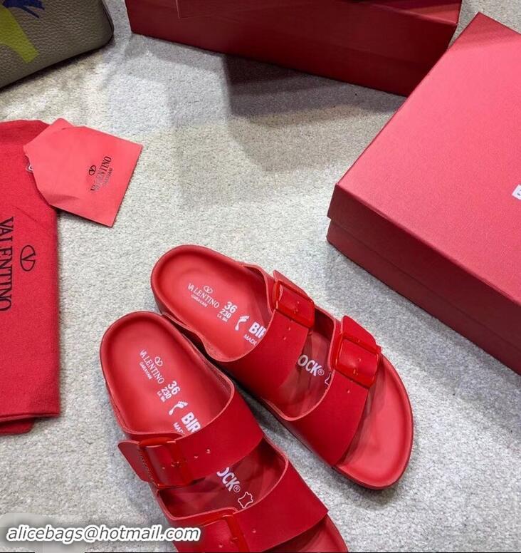 Promotional Design Valentino x Birkenstock Arizona Sandals VT96307 Red 2019