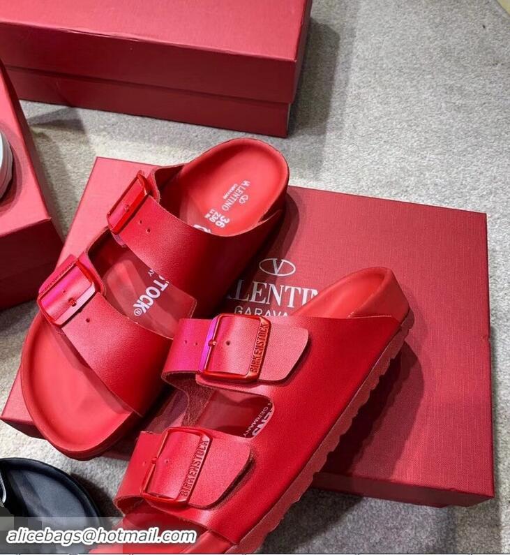 Promotional Design Valentino x Birkenstock Arizona Sandals VT96307 Red 2019